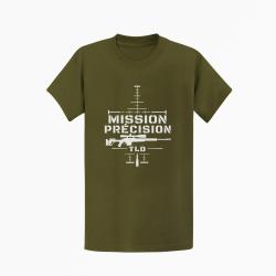 T-shirt Tir Sportif Mission pr&eacute;cision Kaki / Blanc