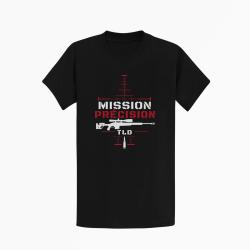 T-shirt Tir Sportif Mission pr&eacute;cision Noir / Orange