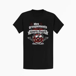 T-shirt Tir Sportif Mes groupements sont tr&egrave;s ouverts d'esprit Noir / Orange