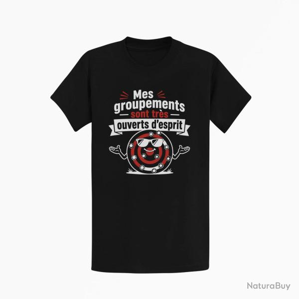 T-shirt Tir Sportif Mes groupements sont tr�s ouverts d'esprit Noir / Orange