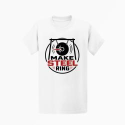 T-shirt Tir Sportif Make Steel Ring Blanc / Orange