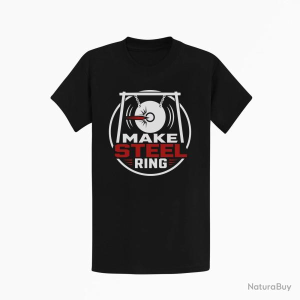T-shirt Tir Sportif Make Steel Ring Noir / Orange