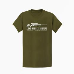 T-shirt Tir Sportif Long Range Shooter Kaki / Blanc