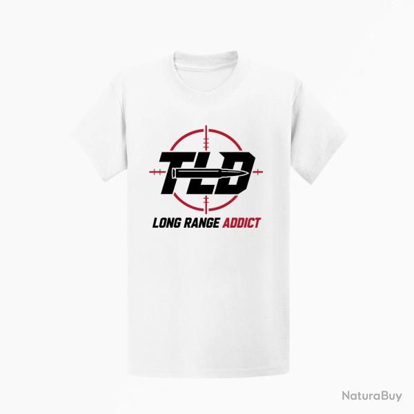 T-shirt Tir Sportif Long Range Addict Blanc / Orange