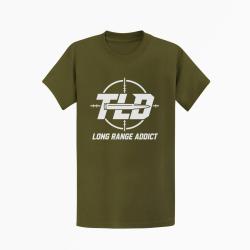 T-shirt Tir Sportif Long Range Addict Kaki / Blanc