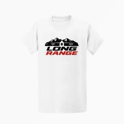 T-shirt Tir Sportif Long Range Montagnes 600-1000 Blanc / Orange