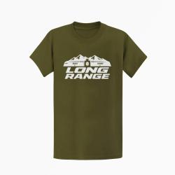 T-shirt Tir Sportif Long Range Montagnes 600-1000 Kaki / Blanc