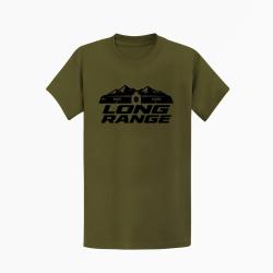 T-shirt Tir Sportif Long Range Montagnes 600-1000 Kaki / Noir
