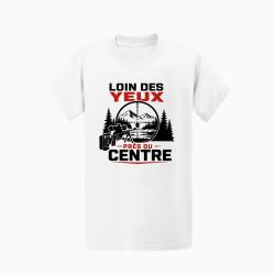 T-shirt Tir Sportif Loin des yeux, pr&egrave;s du centre Blanc / Orange