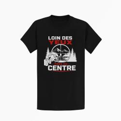 T-shirt Tir Sportif Loin des yeux, pr&egrave;s du centre Noir / Orange