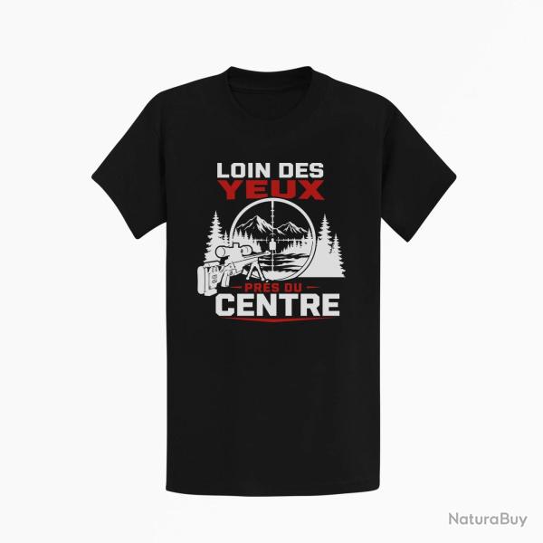 T-shirt Tir Sportif Loin des yeux, pr�s du centre Noir / Orange