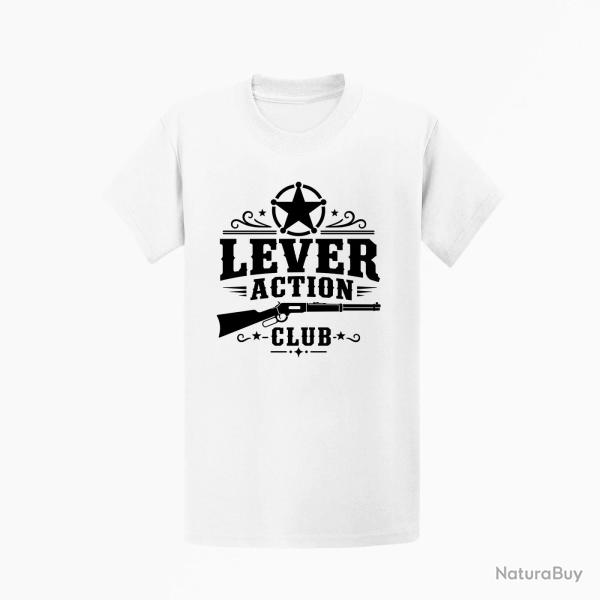T-shirt Tir Sportif Lever Action Club Blanc