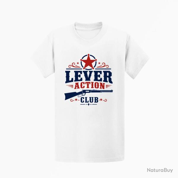 T-shirt Tir Sportif Lever Action Club Blanc / Orange