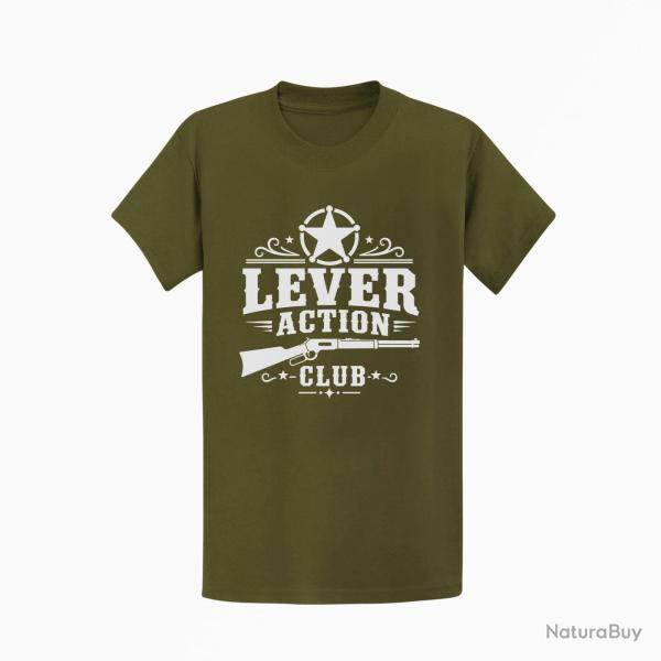 T-shirt Tir Sportif Lever Action Club Kaki / Blanc