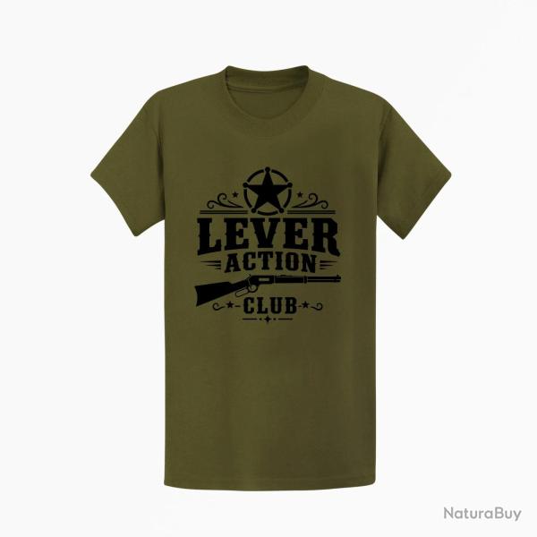 T-shirt Tir Sportif Lever Action Club Kaki / Noir