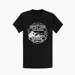 T-shirt Tir Sportif Le spotter a toujours raison Noir