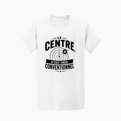 T-shirt Tir Sportif Le centre, c'est tr&egrave;s conventionnel Blanc