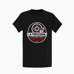 T-shirt Tir Sportif La pr&eacute;cision, c'est comme l'ap&eacute;ro Avec mod&eacute;ration Noir / Orange