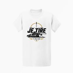 T-shirt Tir Sportif Je tire Blanc / Orange