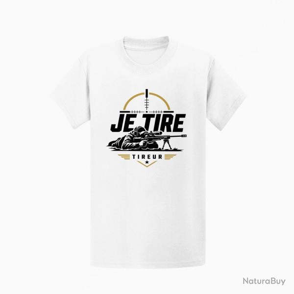 T-shirt Tir Sportif Je tire Blanc / Orange