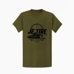 T-shirt Tir Sportif Je tire Kaki / Noir