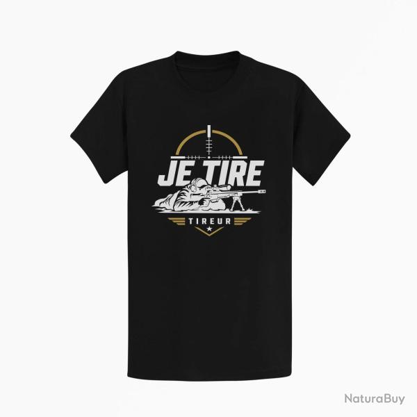 T-shirt Tir Sportif Je tire Noir / Orange