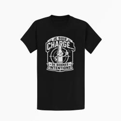 T-shirt Tir Sportif Je suis charg&eacute; de bonnes intentions Noir