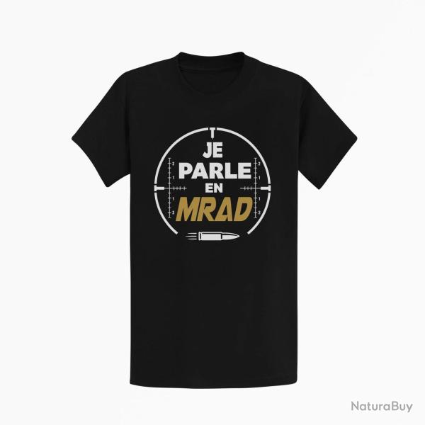 T-shirt Tir Sportif Je parle en MRAD Noir / Orange