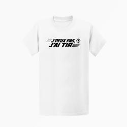 T-shirt Tir Sportif J'peux pas, j'ai tir Cible orange Blanc