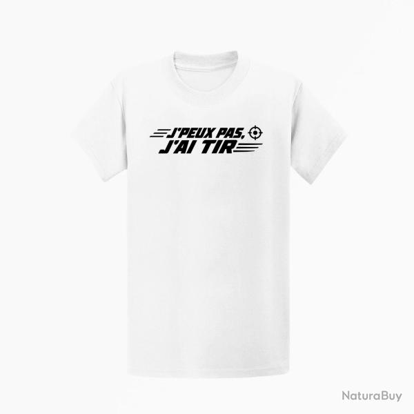 T-shirt Tir Sportif J'peux pas, j'ai tir Cible orange Blanc