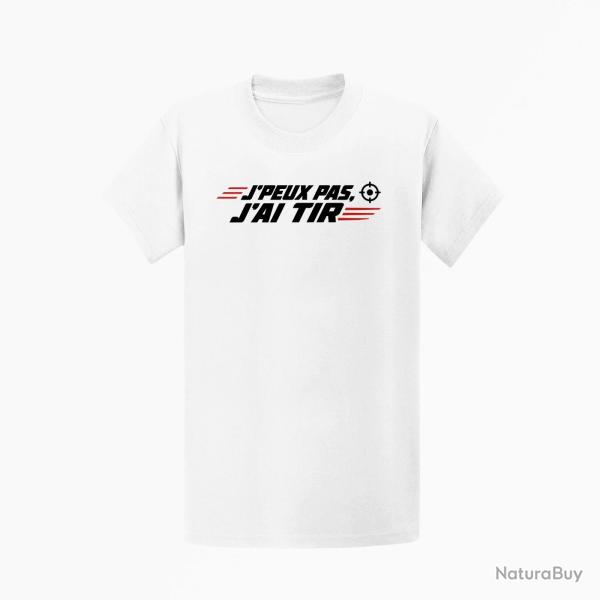 T-shirt Tir Sportif J'peux pas, j'ai tir Cible orange Blanc / Orange