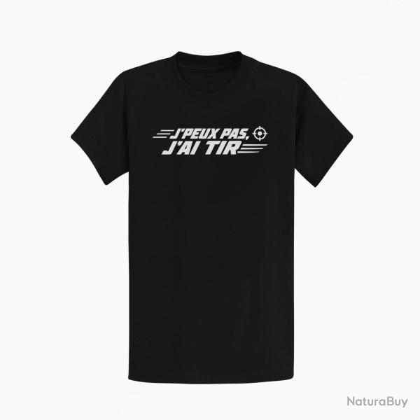 T-shirt Tir Sportif J'peux pas, j'ai tir Cible orange Noir