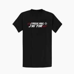 T-shirt Tir Sportif J'peux pas, j'ai tir Cible orange Noir / Orange