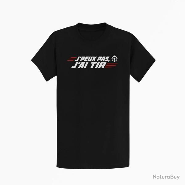 T-shirt Tir Sportif J'peux pas, j'ai tir Cible orange Noir / Orange