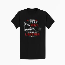 T-shirt Tir Sportif Ici on lit le vent, pas l'avenir Noir / Orange