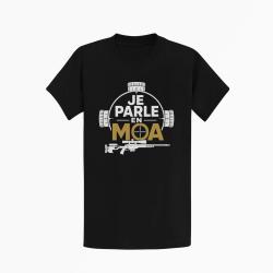 T-shirt Tir Sportif Je parle en MOA Noir / Orange