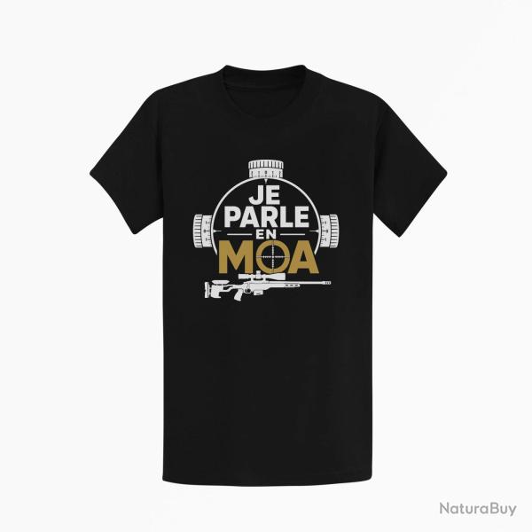 T-shirt Tir Sportif Je parle en MOA Noir / Orange