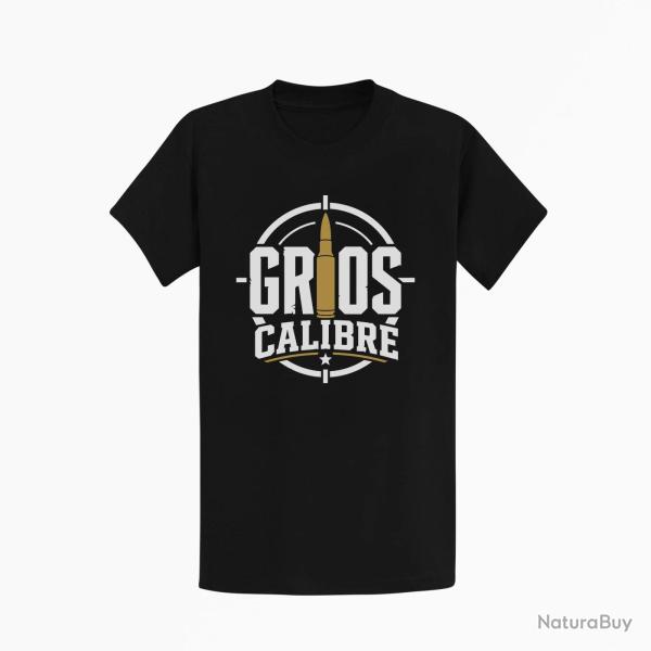 T-shirt Tir Sportif Gros calibre Cartouche Noir