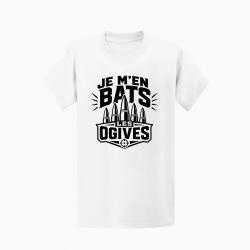 T-shirt Tir Sportif Je m'en bats les ogives Blanc