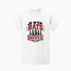 T-shirt Tir Sportif Je m'en bats les ogives Blanc / Orange