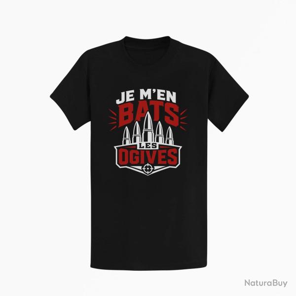 T-shirt Tir Sportif Je m'en bats les ogives Noir / Orange