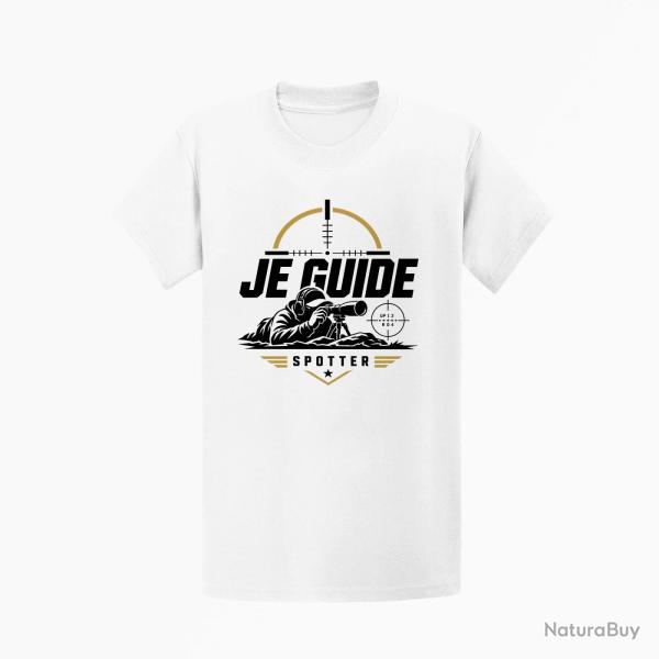 T-shirt Tir Sportif Je guide Blanc / Orange