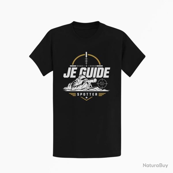T-shirt Tir Sportif Je guide Noir / Orange