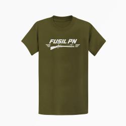 T-shirt Tir Sportif Fusil PN Kaki / Blanc