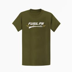 T-shirt Tir Sportif Fusil PN Kaki / Blanc et orange