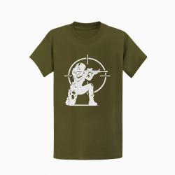 T-shirt Tir Sportif Femme et tir sportif Kaki / Blanc