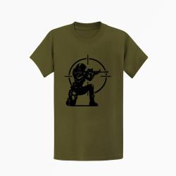 T-shirt Tir Sportif Femme et tir sportif Kaki / Noir