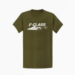 T-shirt Tir Sportif F-Class Tireur couch&eacute; Kaki / Blanc