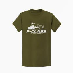 T-shirt Tir Sportif F-Class Longue distance Kaki / Blanc
