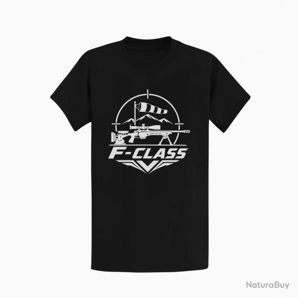 T-shirt Tir Sportif F-Class Logo minimaliste Noir